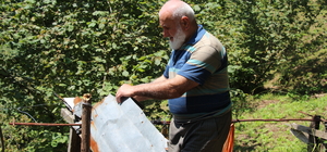 Fındık mahsulünü suyla kurduğu ses düzeneğiyle yabani hayvanlardan koruyor