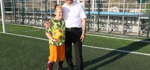 Korgun'a yapılan stadyum serebral palsi hastası çocuğa moral oldu