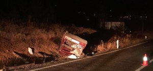 Malatya'da freni patlayan otomobil takla attı, 4 kişi yaralandı