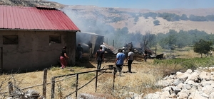 Tunceli'de saman deposunda çıkan yangın söndürüldü