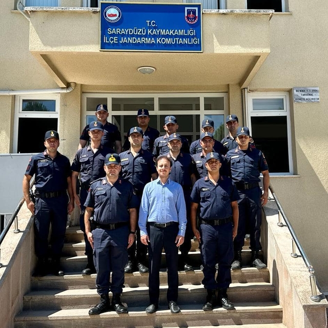 Sinop Vali Yardımcısı Deniz, Saraydüzü'nde jandarma personelini ziyaret ett...