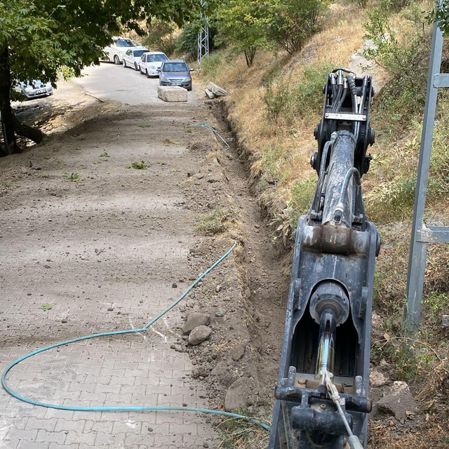 İn-önü mağaralar mesire alanına içme suyu hattı döşeniyor