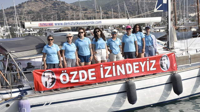 Bodrum'da kadın yelkenciler "100. Yıl Cumhuriyet Seyirleri" başlıklı projelerinin ikinci etabı için yola çıktı
