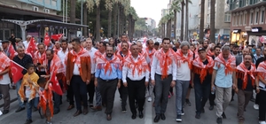 Denizli'de "Sudan Koyun Geçirme Yarışması" öncesi yürüyüş yapıldı