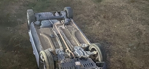 Saraydüzü’nde devrilen otomobilin sürücüsü yaralandı