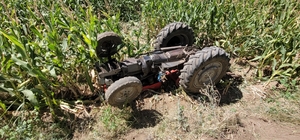 Kırıkkale'de devrilen traktörün sürücüsü hayatını kaybetti