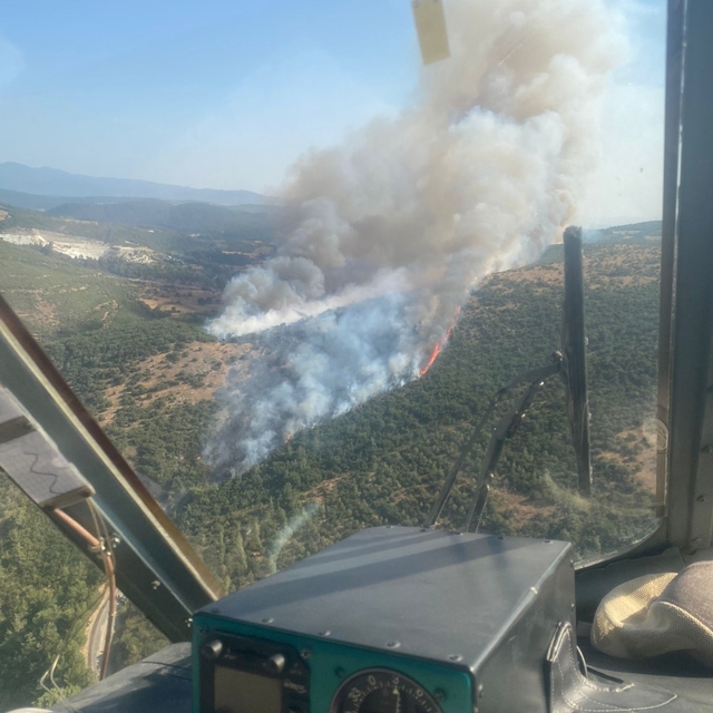 Balıkesir'in Kepsut ilçesinde orman yangını çıktı