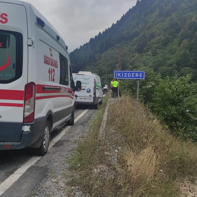 Rize'de kamyonetin dereye yuvarlandığı kazada 1 kişi öldü, 1 kişi yaralandı