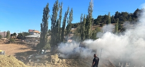 Alucra'da ev ve samanlık yandı