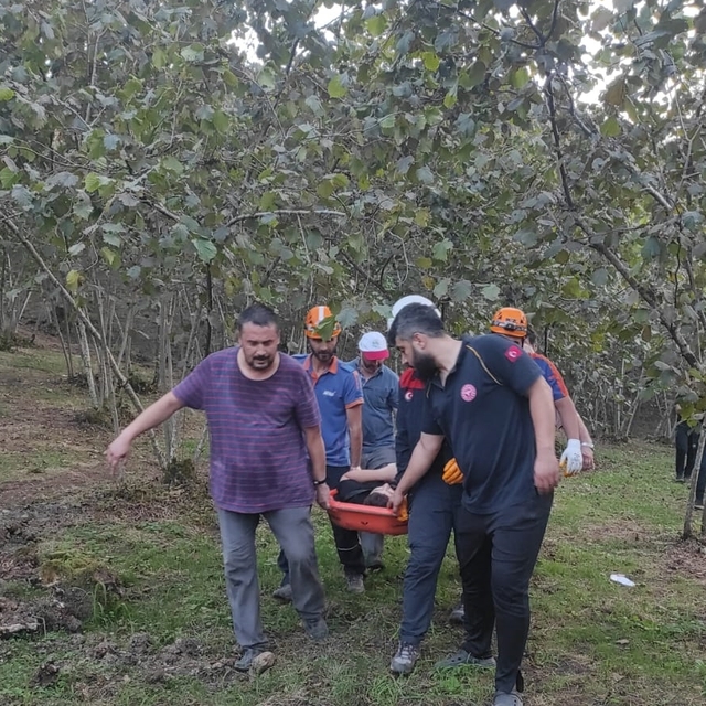 Giresun'da yamaçtan yuvarlanan çocuk yaralandı