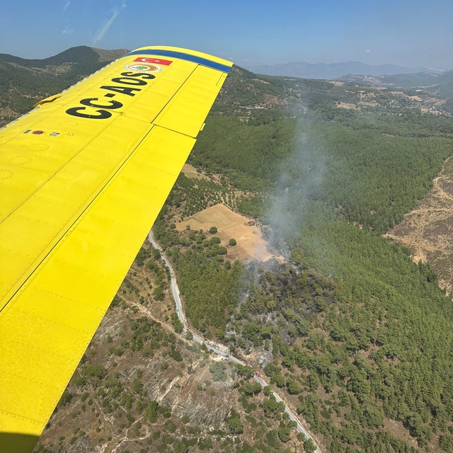 Muğla'da çıkan orman yangınına müdahale ediliyor