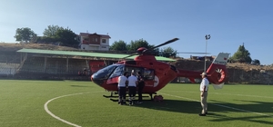 Malatya'da ambulans helikopter durumu acil hasta için havalandı