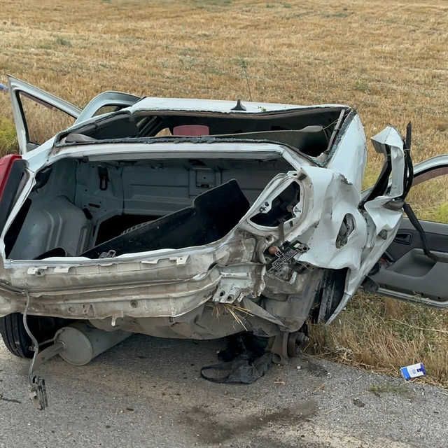 Afyonkarahisar'da şarampole devrilen otomobildeki 3 kişi yaralandı