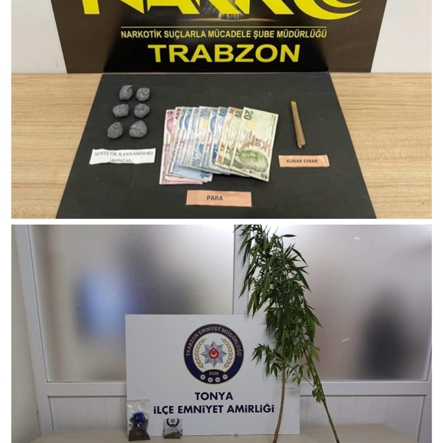 Trabzon'da uyuşturucu ele geçirildi