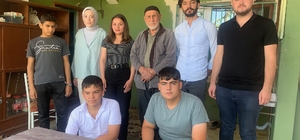 Aladağ'da yaşlı ve bakıma muhtaç çifte öğretmen ve öğrencilerden ziyaret