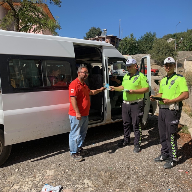 Aladağ'da taşımalı eğitim servisleri denetlendi