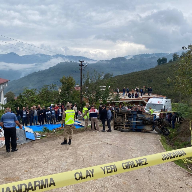 Ordu'da tarım aracının devrilmesi sonucu bir kadın hayatını kaybetti