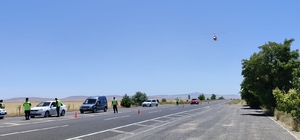 Nevşehir'de cayrokopter destekli trafik denetimi yapıldı