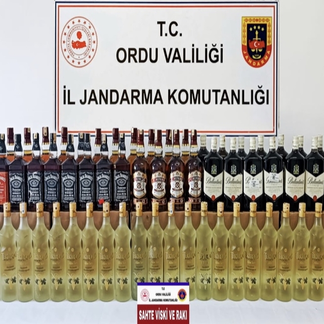 Ordu'da sahte içki ve elektronik sigara ele geçirildi