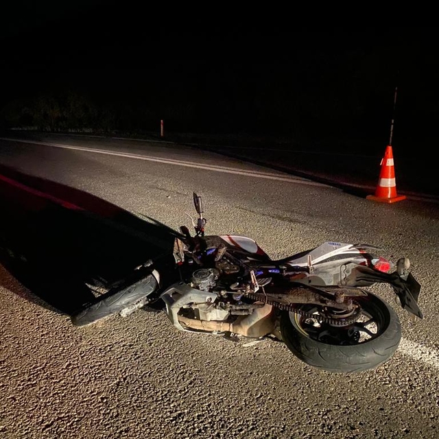 Taraklı'da devrilen motosikletin sürücüsü yaralandı
