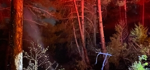 Orhaneli'de yıldırım düşmesi sonucu çıkan orman yangını söndürüldü