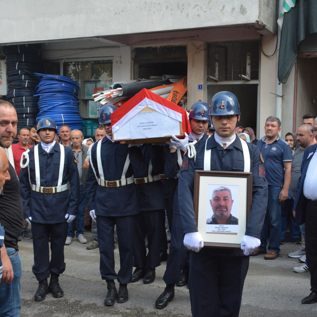 Kazada hayatını kaybeden terör gazisi Görelespor başkanı için askeri tören