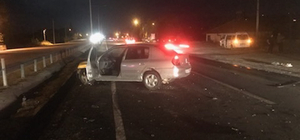 Manisa'da traktör ile otomobilin çarpışması sonucu 4 kişi yaralandı