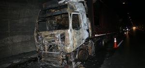 Ordu'da tünelden geçen tırda çıkan yangın söndürüldü