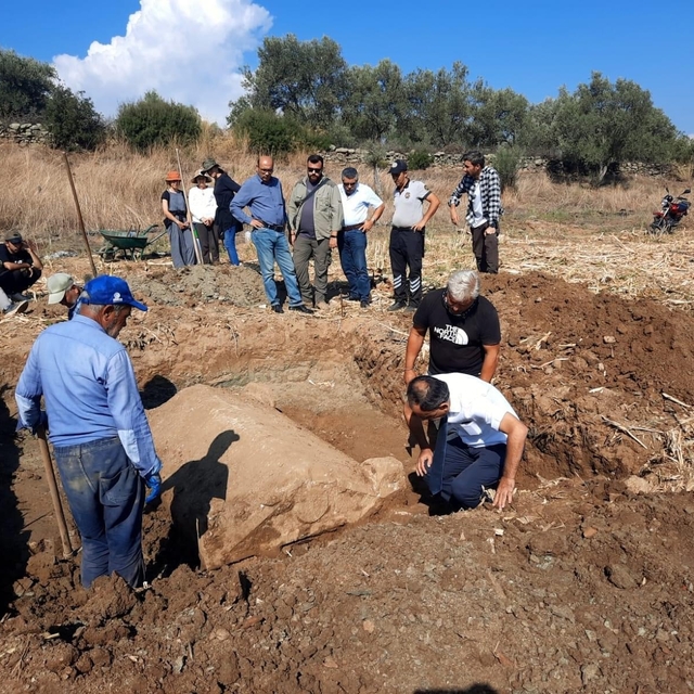 Aydın'da 2 bin yıl öncesine ait olduğu değerlendirilen lahit bulundu