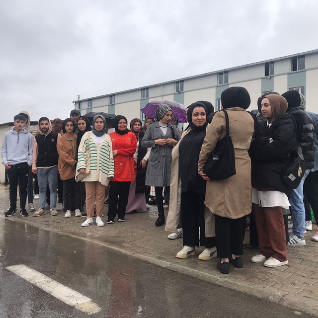 Samsun'da tekstil fabrikası işçileri eylem yaptı