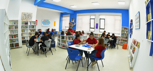 Gömeç'te özel sektör desteğiyle okula kazandırılan kütüphane açıldı