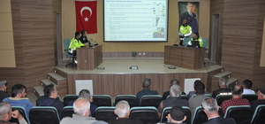 Yerköy'de okul servis araçlarının sürücüleri bilgilendirildi