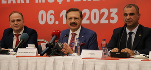 TOBB Başkanı Hisarcıklıoğlu, Tokat Oda Borsa Müşterek İstişare Toplantısı'nda konuştu: