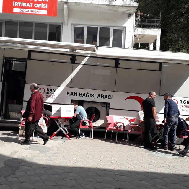 Doğankent'te kan bağışı kampanyası düzenlendi