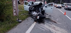 Rize'de otomobil ile motosiklet çarpıştı: 1 ölü, 1 yaralı