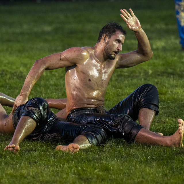 Gazi Paşa'yı Anma Yağlı Pehlivan Güreşleri'nin başpehlivanı Özkan Yılmaz ol...