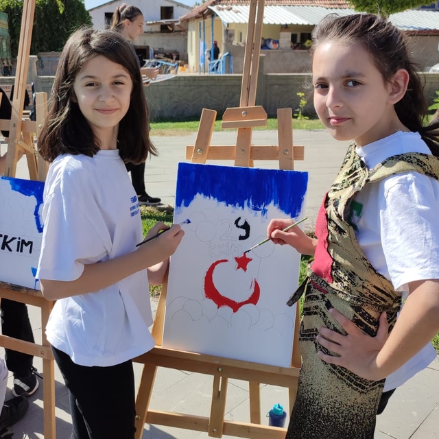 Kayseri'de öğrenciler için boyama etkinliği düzenlendi
