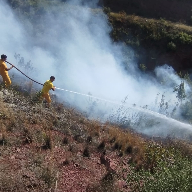 Osmaniye'de otluk alanda çıkan yangın söndürüldü
