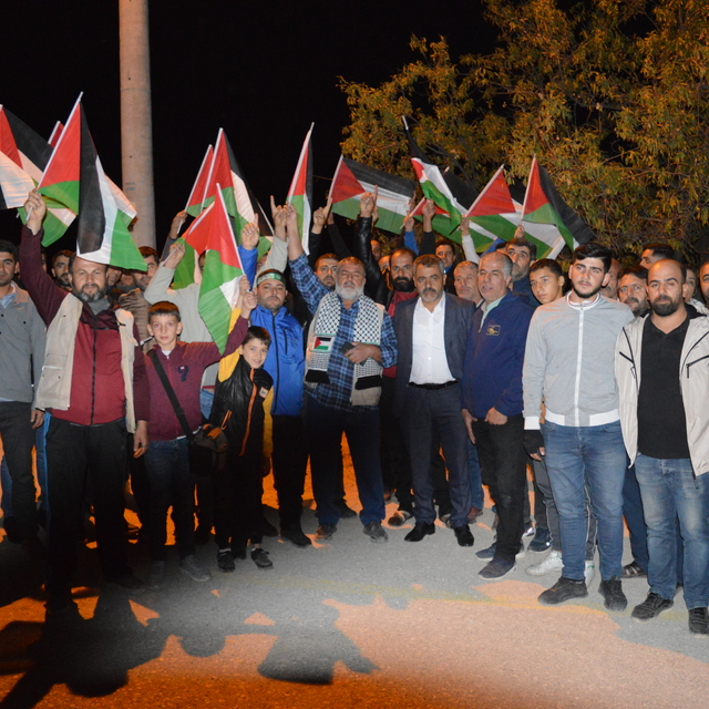 Savur'da İsrail'in Gazze'deki hastaneye saldırısı protesto edildi