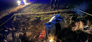 Kars'ta şarampole devrilen otomobildeki 3 kişi öldü, 1 kişi yaralandı