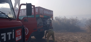 Edirne'de çıkan örtü yangını söndürüldü