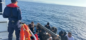 Didim açıklarında geri itilen 20 düzensiz göçmen kurtarıldı