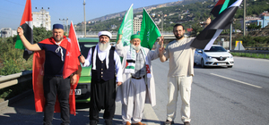 Hatay'da Filistin'e destek konvoyu düzenlendi