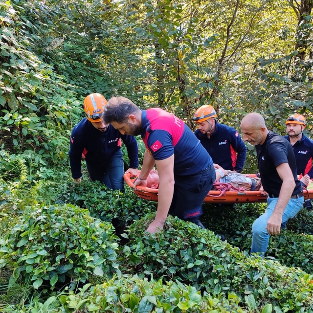 Rize'de teleferikten düşen kişi yaralandı
