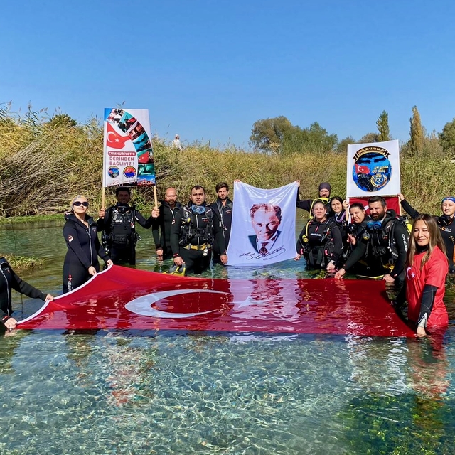 Cumhuriyet'in 100. yılında Sakarya Nehri'nin doğduğu bölgede dalış yapıldı