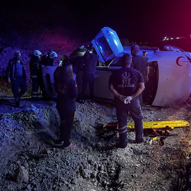 Ömerli'de devrilen cipin sürücüsü yaralandı