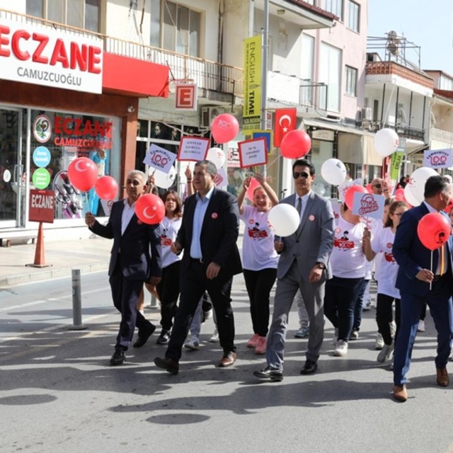 Dalaman'da Cumhuriyet Bayramı yürüyüşü yapıldı