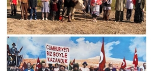 Denizli'de ortaokul öğrencileri "Cumhuriyet'i Biz Böyle Kazandık" fotoğrafı...