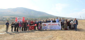 Yunaklı özel çocukların fidanları toprakla buluştu