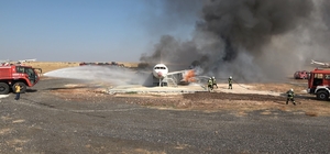 Şanlıurfa'da uçak kazası tatbikatı yapıldı